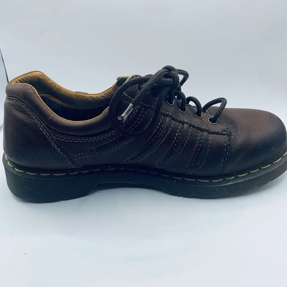 Dr. Martens Brown Leather 12037 AW004 Platform shoes Size EU42 Us 10 NEW INSERTS